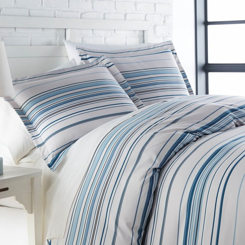 Southshore Fine Living Coastal Stripes Oversized Down Alternative Comforter Set, 2 of 5