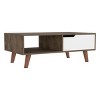FURNIinspire Coffee Tables Living Room Coffee Table, Modern Center Table With Storage Drawer For Home, Office, Multicolored, 23.62"*39.61"*14.57" - 2 of 4