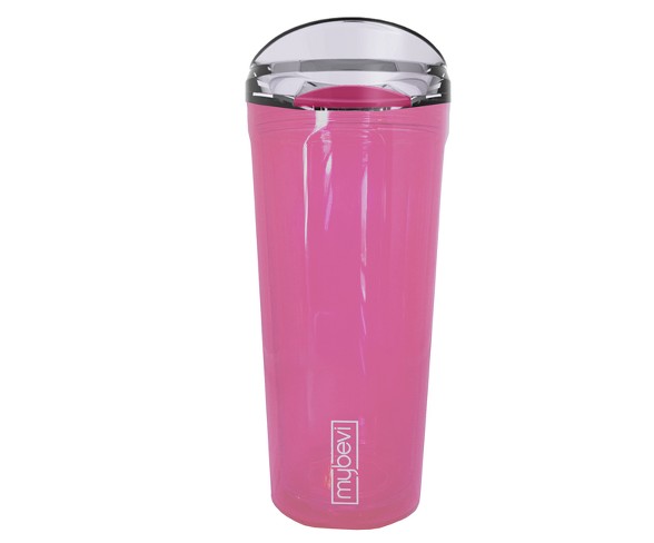 MyBevi 24oz Quatro Double Wall Tritan Hydration Bottle with Threaded Lid Pink