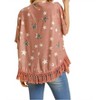 Women's Star Print Tassel Top - umgee - 3 of 4