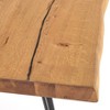 Lifestorey Phyllis Dining Table Natural/Black: Solid Pine Wood, Architectural Metal Legs, Seats 6 - 4 of 4