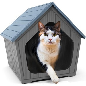 Decksplore Cat House for Outdoor Indoor Weatherproof Cat Shelters for Small Outdoor Shelter - 1 of 4