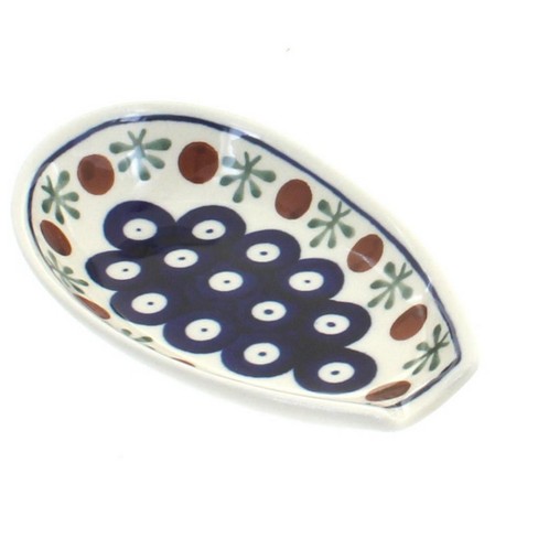 Blue Rose Polish Pottery Nature Small Spoon Rest : Target