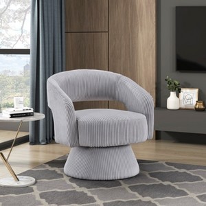 NixBex Modern Swivel Accent Chair Soft Corduroy Plush Seating Living Room Chair Comfy Chair Armchair for Bedroom, Reading Room - 1 of 4