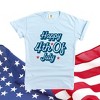 Simply Sage Market Women's Happy 4th Of July Stars Short Sleeve Graphic Tee - 3 of 4