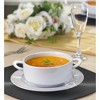 Essential Decor & Beyond 11.8" White Ceramic Serving Bowl With Handle Set of 4 - 3 of 3