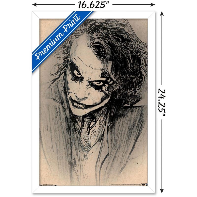 Trends International DC Comics Movie - The Dark Knight - The Joker - Sketch Framed Wall Poster Prints, 3 of 7