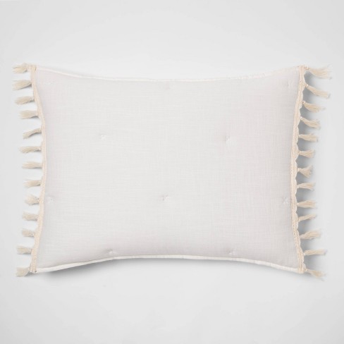 Solid Macrame Tassel Tufted Lofty Pillow Sham Opalhouse Target