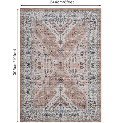 Area Rug Washable Rug Vintage Rug Indoor Floor Cover Print Distressed Carpet Foldable Accent Rug  Living Room Bedroom Dining Room