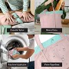 Garnen Foldable Tote Bag, Nylon Reusable Bag Foldable Tote for Grocery, Reusable Foldable Bag Shopping Bag Tote Bag for Travel Machine Washable, Pink - 4 of 4