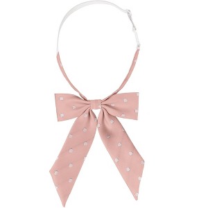 Elerevyo Women's Polka Dots Adjustable Neckwear Pre-tied Ribbon Bow Ties - 1 of 4
