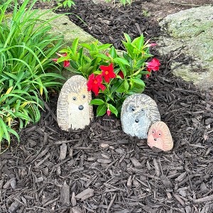 Families of Standing Hedgehogs – Hand-Carved Granite Hedgehog Sculptures - 1 of 4