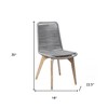 HomeRoots Set of Two 18" Gray Solid Wood Outdoor Dining Chair - 3 of 4