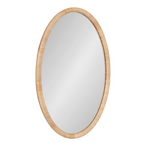 Kate & Laurel All Things Decor 24"X36" Rahfy Oval Framed Wall Mirror Natural - 1 of 4