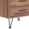 GlasFlength Nightstands Nightstand Modern Bedside Table Accent Bedside End Table with 2 Drawers for Bedroom Modern, Brown, 16"*20"*18" - 4 of 4