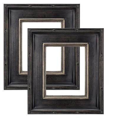 Creative Mark Museum Collection Black & Silver Plein Aire Frames - Museum Quality Plein Aire Frames for Photos, Artwork, Paintings, & More! - 2 Pack