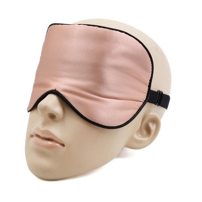 Image of Unique Bargains Soft Silk Travel Eyes Pad Sleeping Eye Shade Cover Blindfold Eye Masks 1Pc Pink