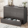 Mjkone Queen Murphy Bed with Charging Station,Space-Saving Cube Cabinet Foldable Bed with Mattress - 2 of 4