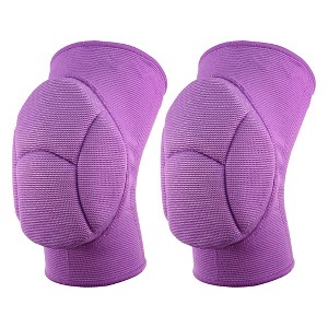 Unique Bargains Sporting Protective Flexible Knee Support Compression Sleeve Brace for Football Volleyball 1 Pair - 1 of 4