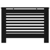 vidaXL Radiator Cover Black 44.1"x7.5"x32.1" MDF - 4 of 4