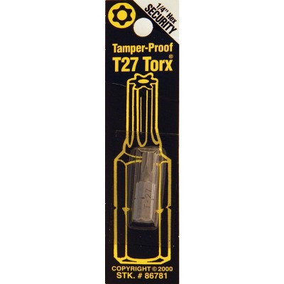Best Way Tools  T27 Tamperproof Torx Security 1 In. 1/4 In. Hex Screwdriver Bit