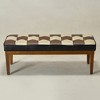 KINWELL 47"W Top-Grain Genuine Leather Bench, Accent Stool for Living Room Entryway Bedroom - 4 of 4