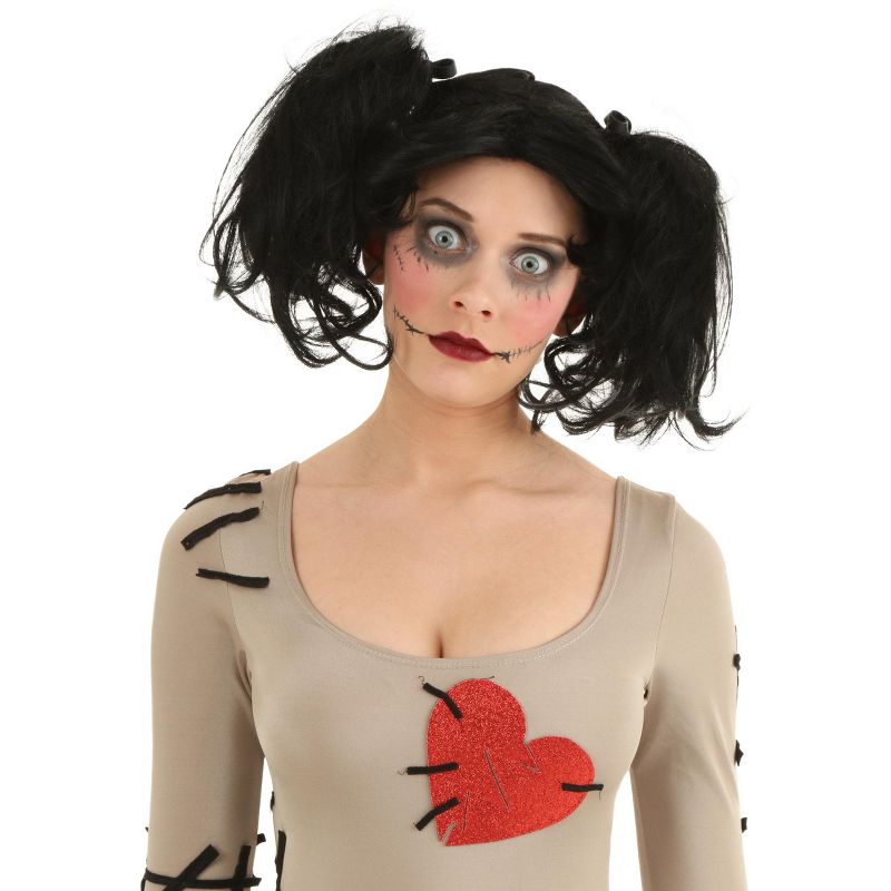 HalloweenCostumes.com  Women Women's Doll Wig, Black, 1 of 2