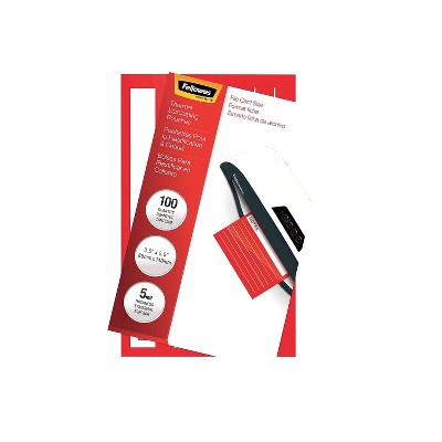 Fellowes Thermal Pouches Index Card 100/Pack 52017