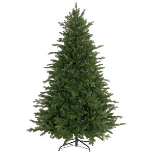 TopComfy Christmas Tree Stand 6FT Hinged Artificial Tree with Flame Retardant Branches for Holiday Decor, Green, 46.1"*46.1"*70.9" - 1 of 4