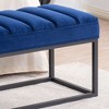 NicBex Modern 53.5" Bedroom Bench Velvet Accent Stool with Metal Base for Entryway and Living Room - 4 of 4