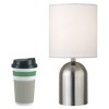 Hudson and Canal 13.25" Tall Mini Lamp with Fabric Shade - 4 of 4