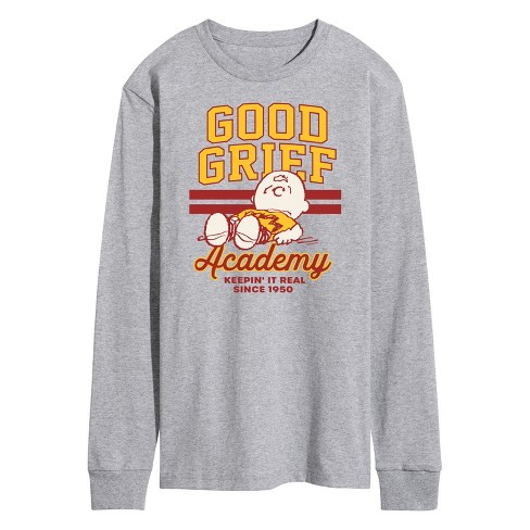 Men's - Peanuts - Good Grief Academy Long Sleeve Graphic T-Shirt - image 1 of 4