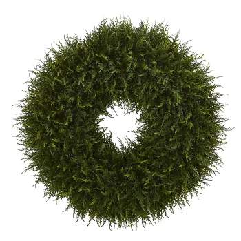Nearly Natural 32” Giant Cedar Artificial Wreath