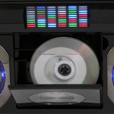 Studebaker Black Retro Bluetooth Boombox with FM Radio and CD Player