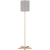 Cal Lighting 100W metal floor lamp with wooden base - 3 of 4
