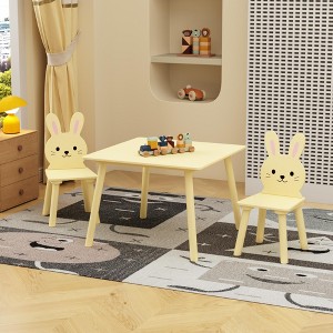 KTMBDW Kids Table and Chairs (2), Premium Quality Wooden Toddler Table and Chair Set for Kids Playroom Furniture for Boys & Girls Ages 3+ - 1 of 4
