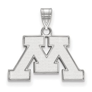 Black Bow Jewelry 14k White Gold Minnesota Golden Gophers NCAA Small Pendant - 1 of 3