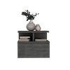 INFURNIC Nightstands Floating Nightstand with Single Drawer and Two-Tier Shelf Modern Wall-Mounted Design, Gray, 13.2"*14.01"*11.61" - 3 of 4