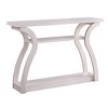 Vynxaria Curvy Leg Entryway Console Table with Two Shelves in White Oak Finish - 3 of 4