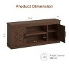 65" Farmhouse TV Stand for 70–75" TVs, Rustic Fluted Entertainment Center with Barn Doors & Open Storage Shelf - 2 of 4