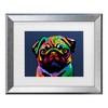 Trademark Fine Art -Michael Tompsett 'Pug Dog' Matted Framed Art - 2 of 3