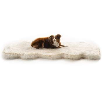 Paw Brands PupRug Runner Faux Fur Memory Foam Orthopedic Dog Bed (Zebra, One Size)
