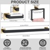 Itopfox 15 pcs bathroom hardware set 23.6 inch towel bars towel rings toilet paper holders hooks wall mounted matte black gold - 2 of 4