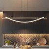 Rennnsan Elvoneth 39"W Linear Aluminum Modern LED Dimmable Kitchen Island Pendant in Black - 2 of 4