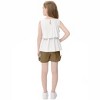 Girl's 2 Piece Outfits Sleeveless Tiered Ruffle Blouse Top and Shorts Set Summer Clothing Set - 3 of 3