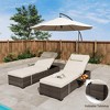 Whizmax Rattan Chaise Lounge Pool Chairs, Outdoor Sun Tanning Chairs with Adjustable Backrest for Beach, Yard, Patio - 2 of 4