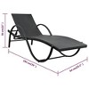 vidaXL Sun Lounger with Cushion Poly Rattan Black - 3 of 4