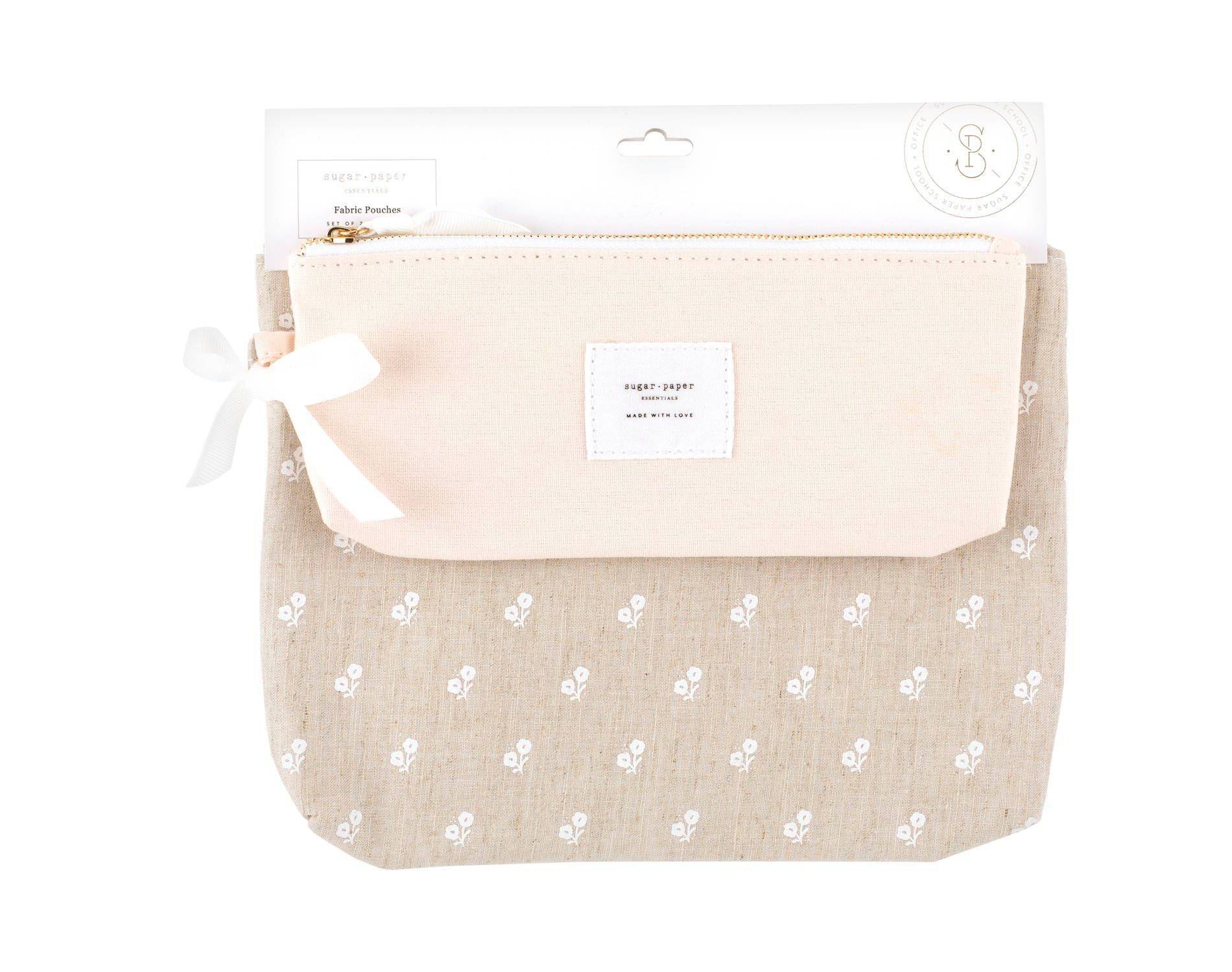 Sugar Paper Essentials 2pk Pouch Flax Flower and Pink