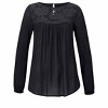 Women's Floral Lace Insert Blouse Shirt - LASCANA - 4 of 4