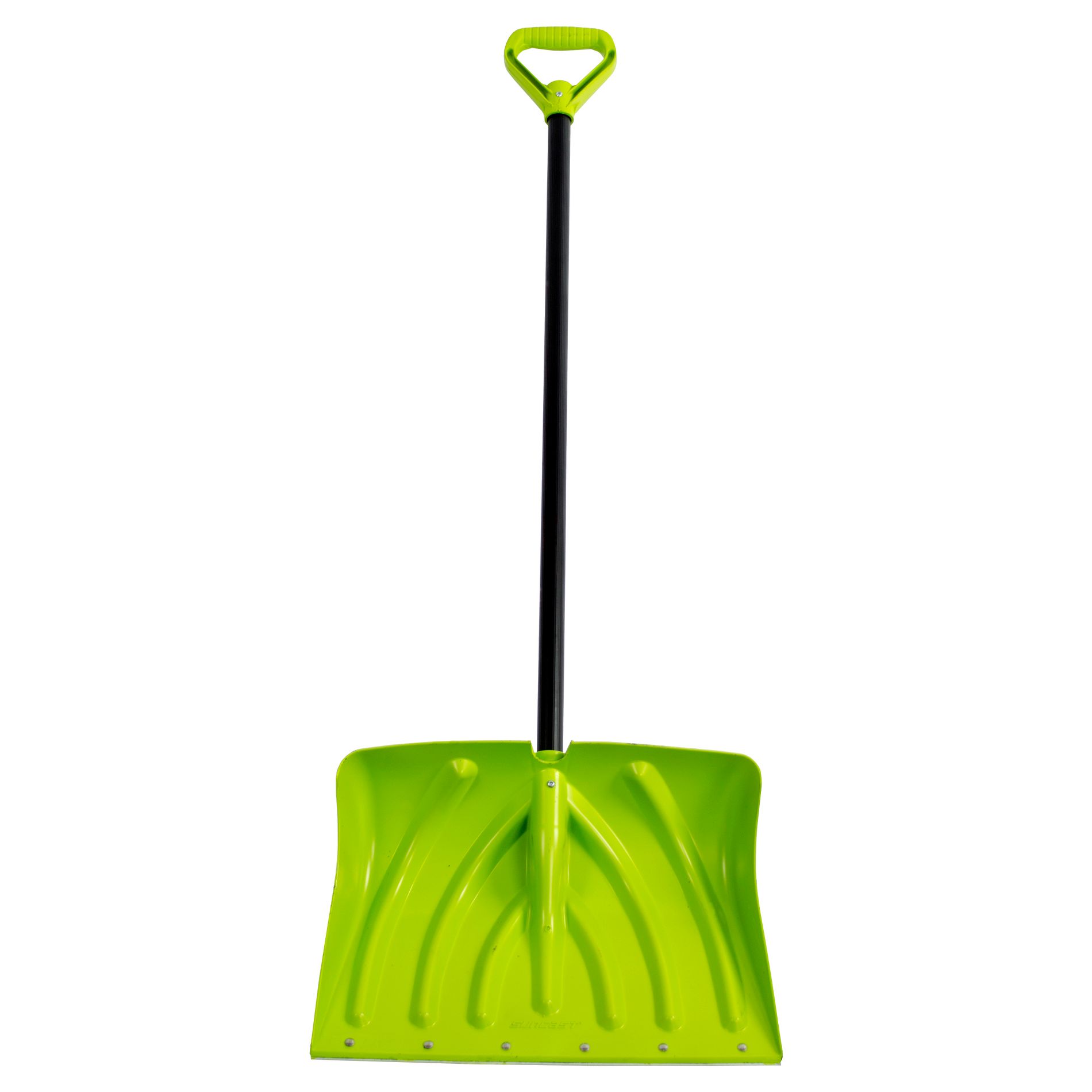 Suncast 18" Combo Shovel with Wear Strip Lime: Winter Shovel for All Ages, Extended Handle, 18" Blade, Vibrant Lime